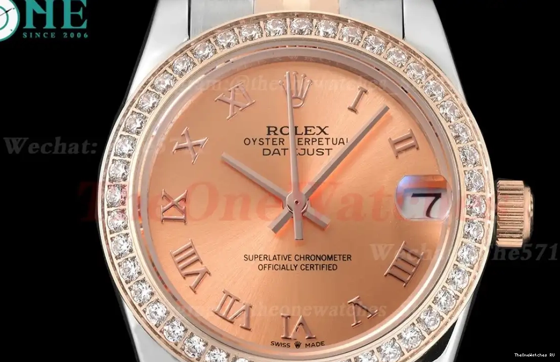 SS 28mm RG Datejust Rmn Dia Rose MY8215 GDF Gold 0420